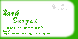 mark derzsi business card